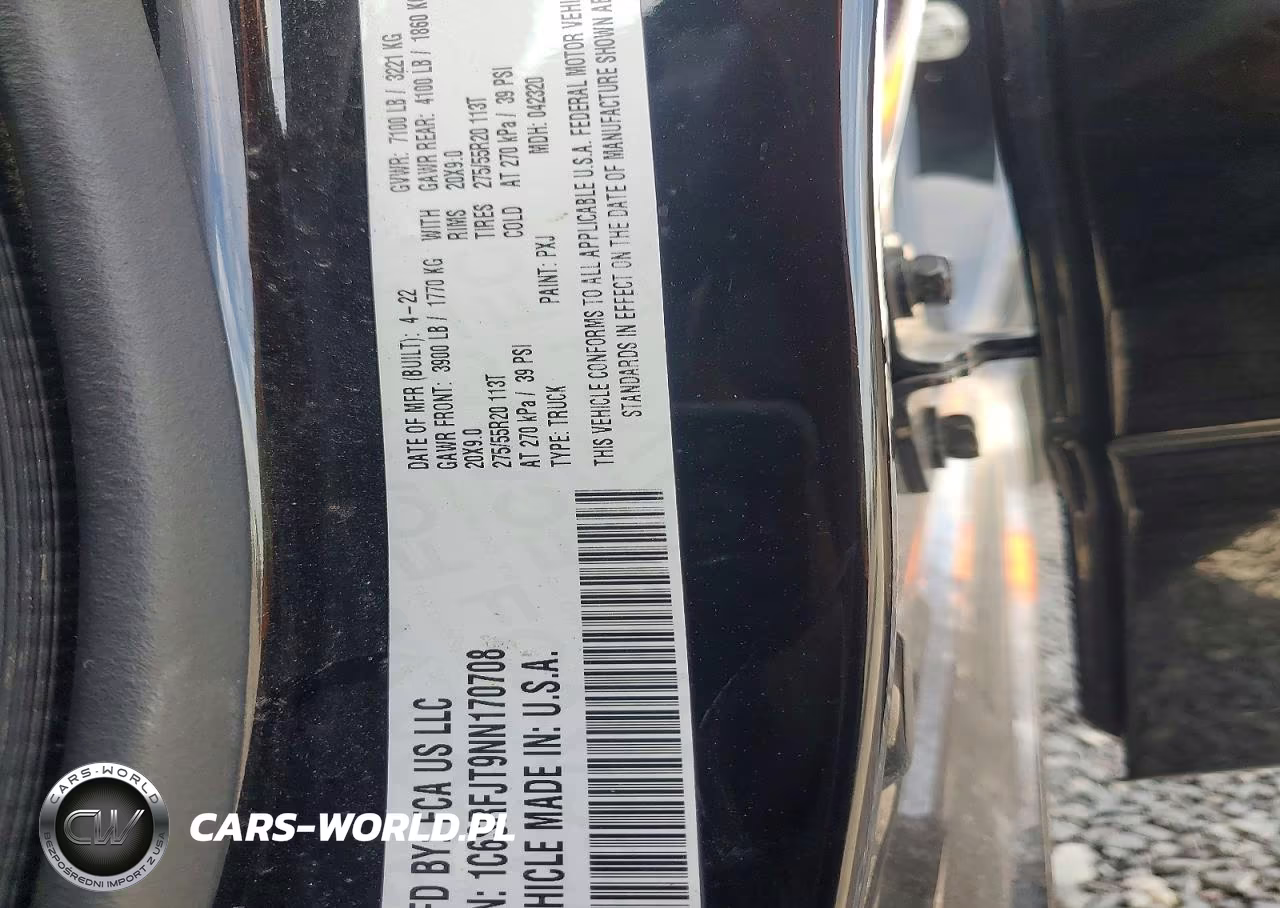2022 Ram 1500 Laramie VIN:1C6SRFJT9NN170708 - 12