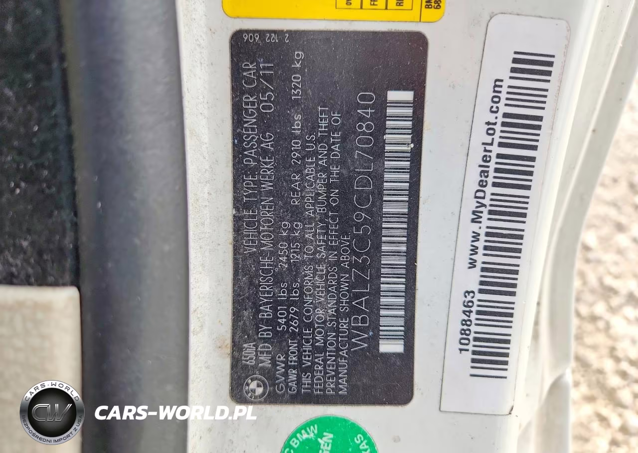 2012 BMW 650 I VIN:WBALZ3C59CDL70840 - 12