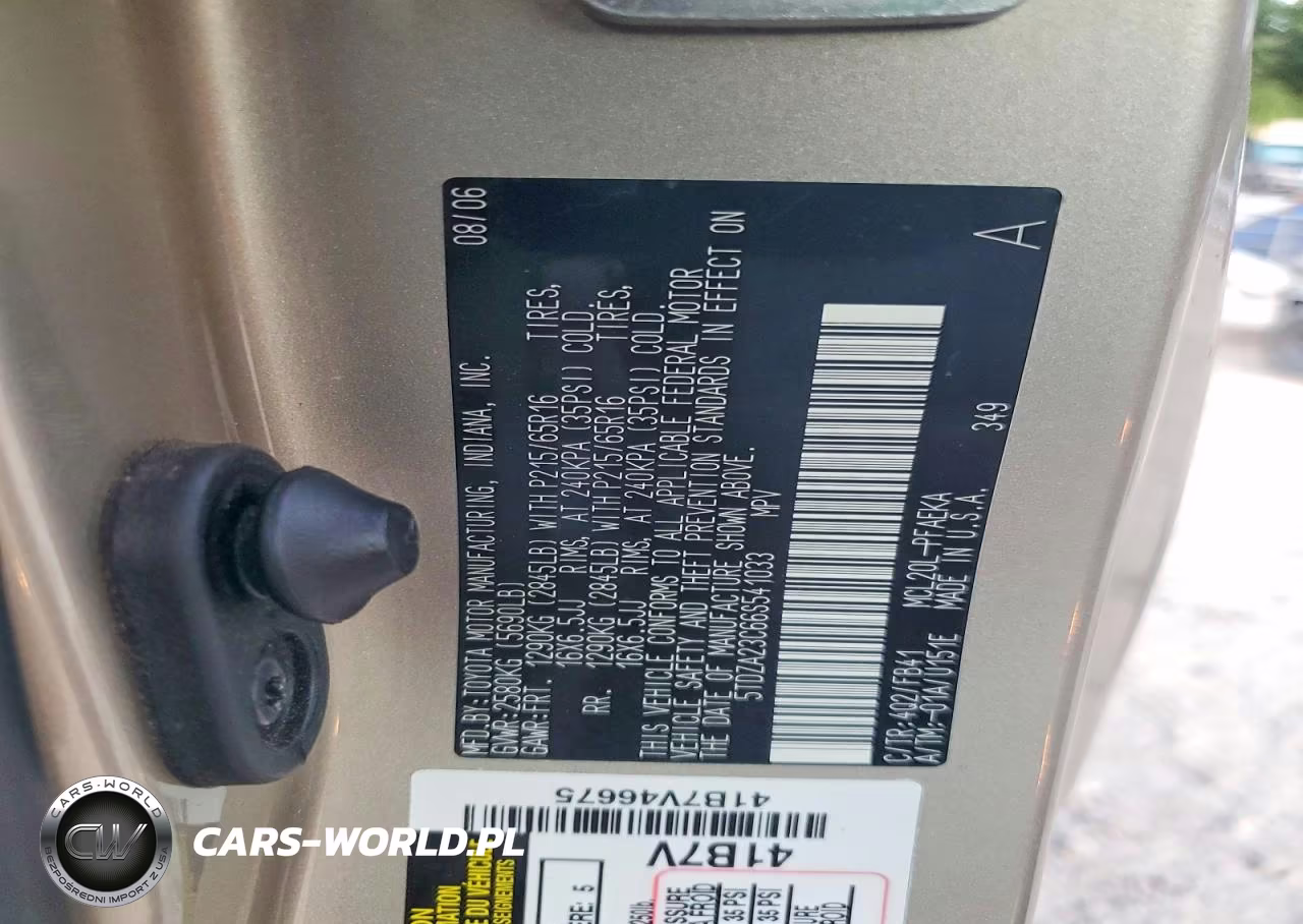 2006 Toyota Sienna Ce 7 Passenger VIN:5TDZA23C66S541033 - 13