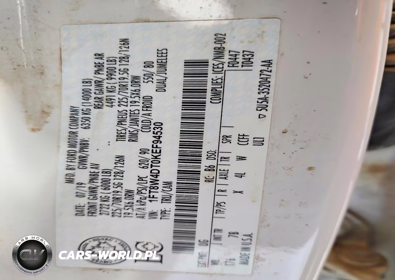 2019 Ford F450 Super Duty VIN:1FT8W4DT0KEF94530 - 13