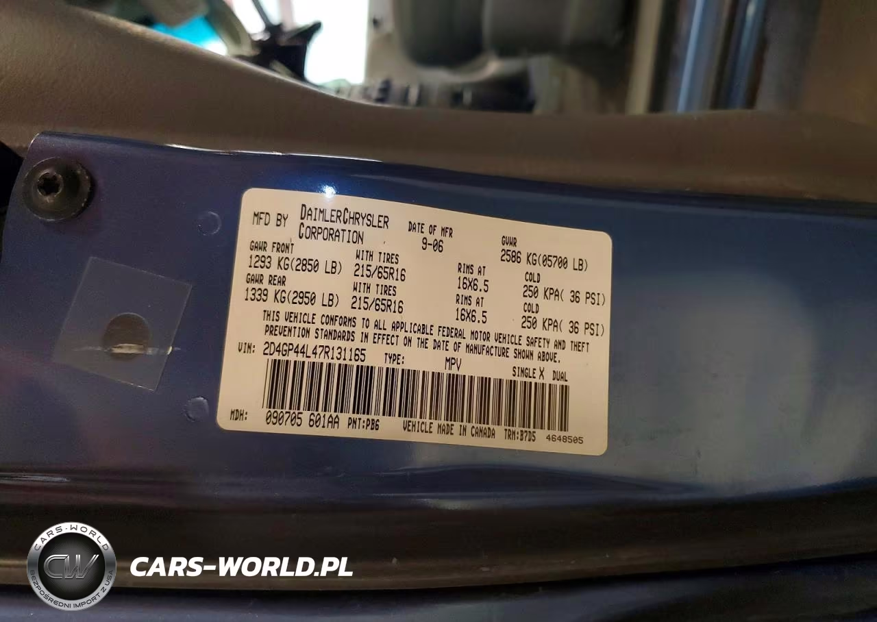 2007 Dodge Grand Caravan Sxt VIN:2D4GP44L47R131165 - 13