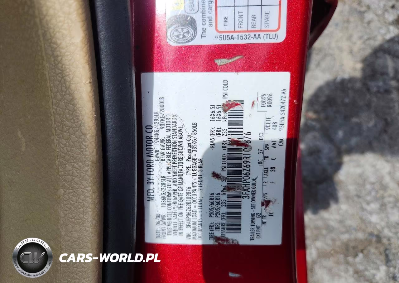 2009 Ford Fusion S VIN:3FAHP06Z69R109876 - 12
