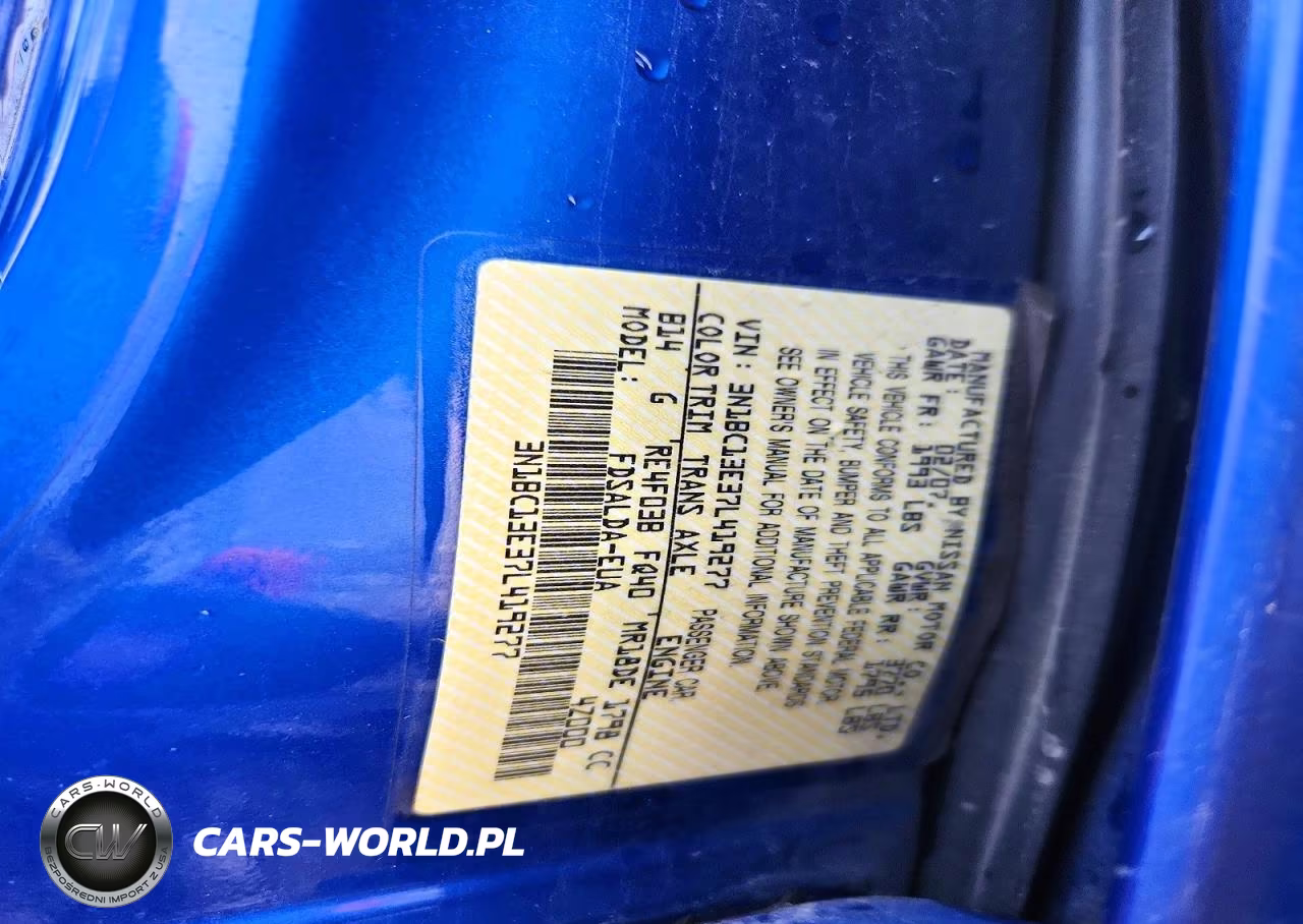 2007 Nissan Versa 1.8 S VIN:3N1BC13E37L419277 - 12