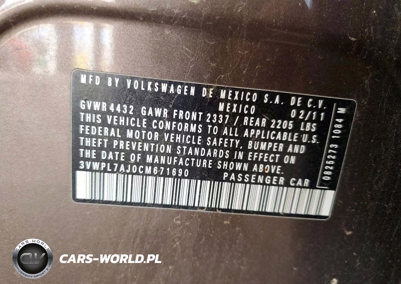 2012 Volkswagen Jetta Tdi VIN:3VWPL7AJ0CM671690 - 12