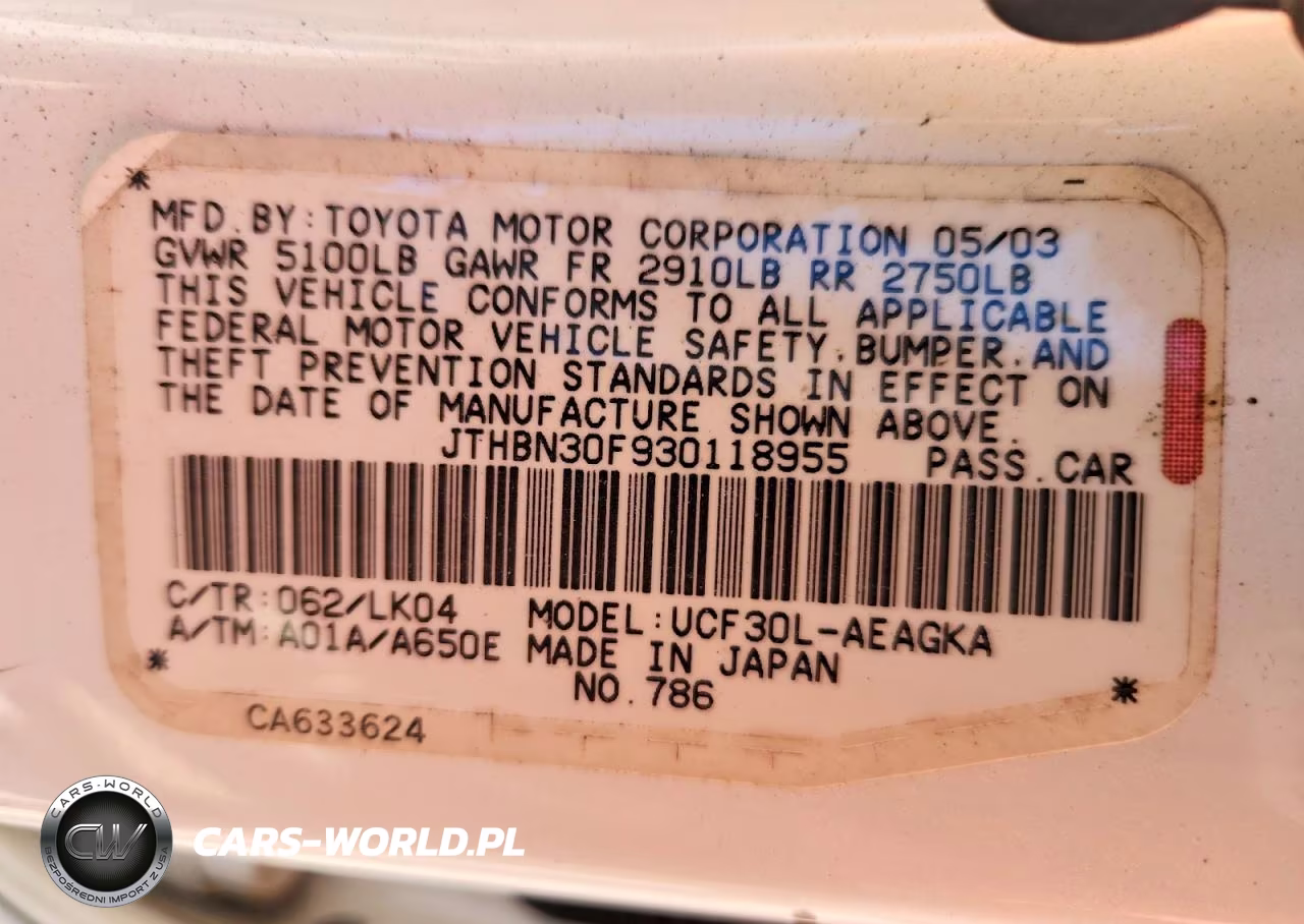 2003 Lexus Ls 430 VIN:JTHBN30F930118955 - 13