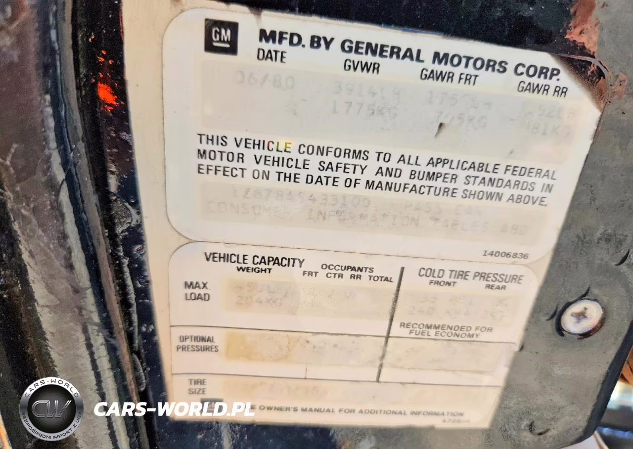 1980 Chevrolet Corvette VIN:1Z878AS433100 - 12