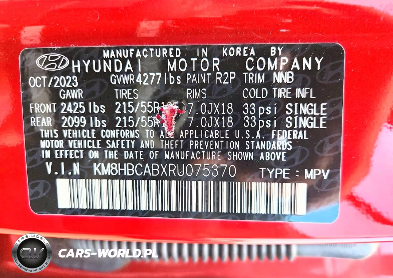 2024 Hyundai Kona Sel VIN:KM8HBCABXRU075370 - 12