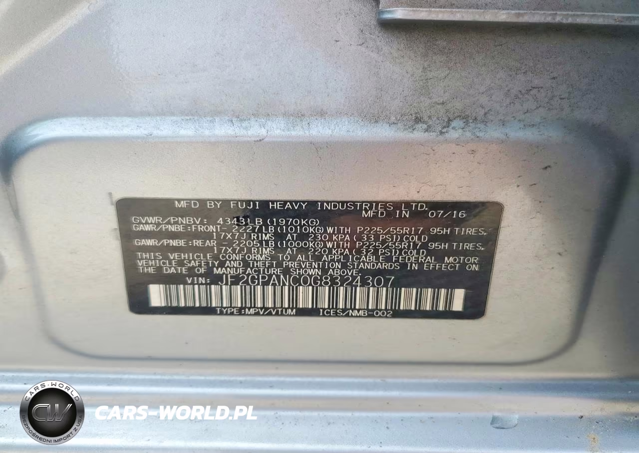 2016 Subaru Crosstrek Limited VIN:JF2GPANC0G8324307 - 12