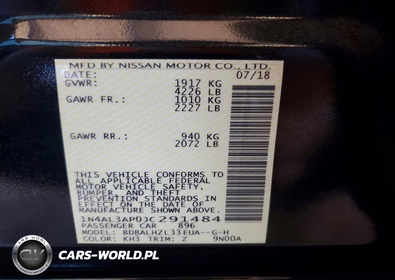 2018 Nissan Altima 2.5 S VIN:1N4AL3AP0JC291484 - 12