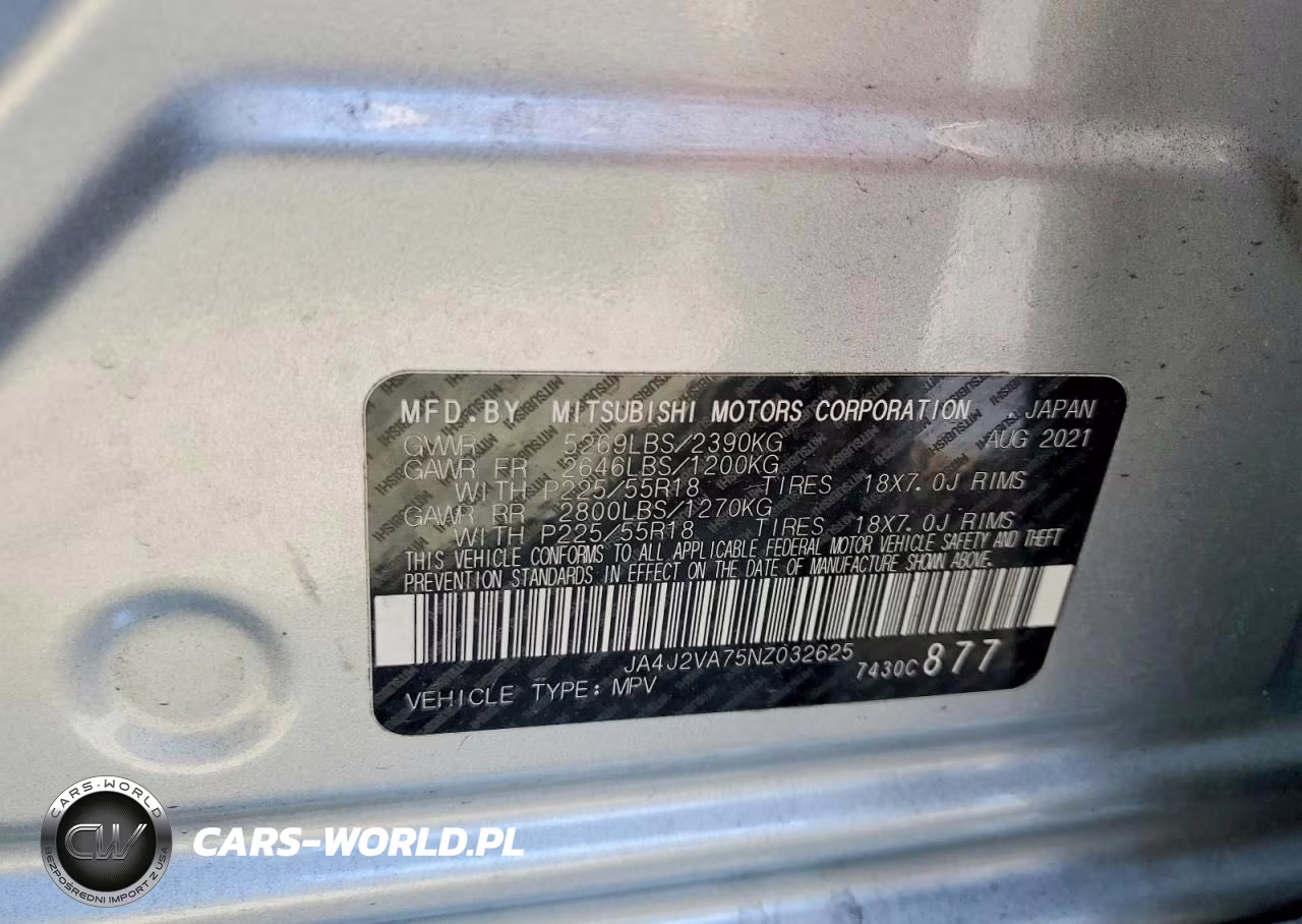 2022 Mitsubishi Outlander Sel VIN:JA4J2VA75NZ032625 - 13
