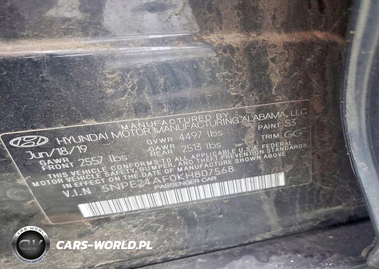 2019 Hyundai Sonata Se VIN:5NPE24AF0KH807568 - 13