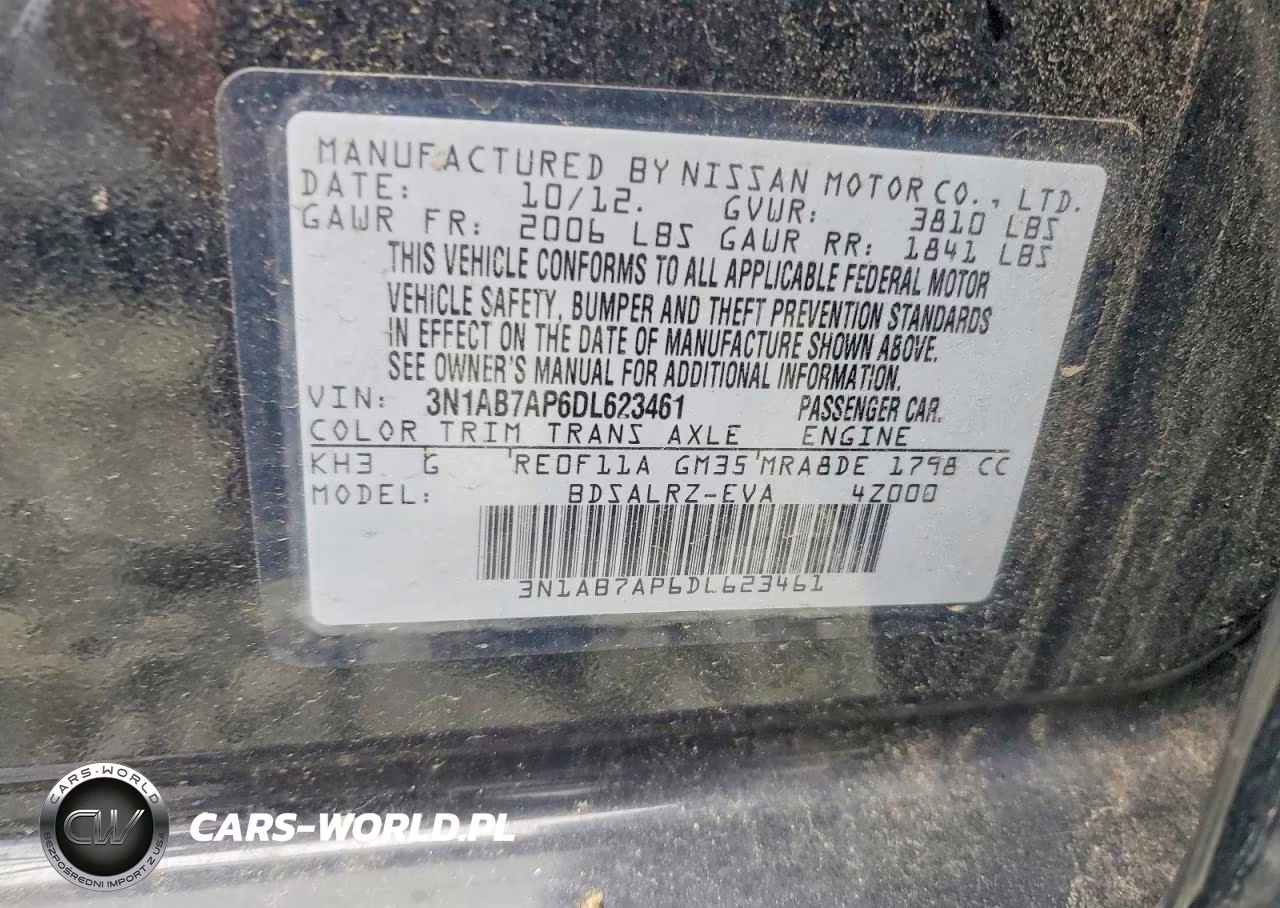 2013 Nissan Sentra S VIN:3N1AB7AP6DL623461 - 12