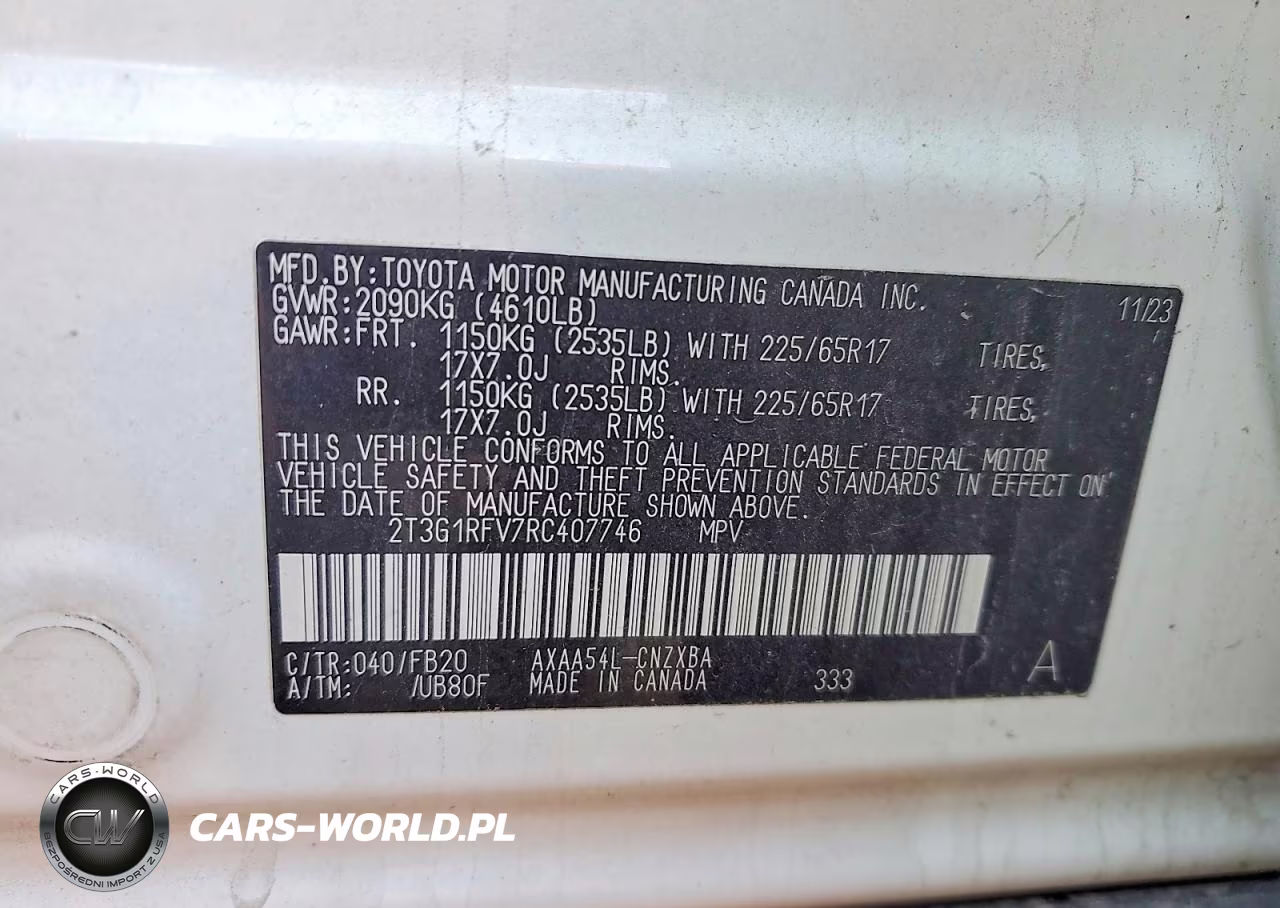2024 Toyota Rav4 Le VIN:2T3G1RFV7RC407746 - 13