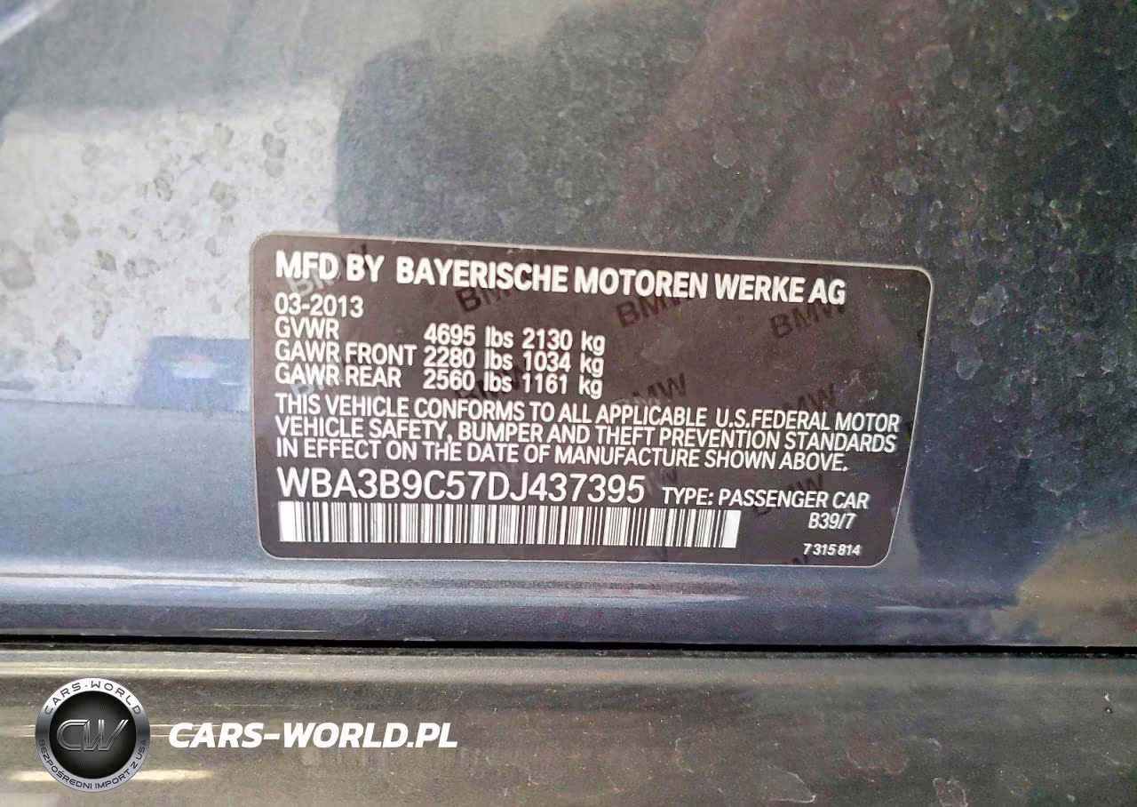2013 BMW 335 Xi VIN:WBA3B9C57DJ437395 - 12