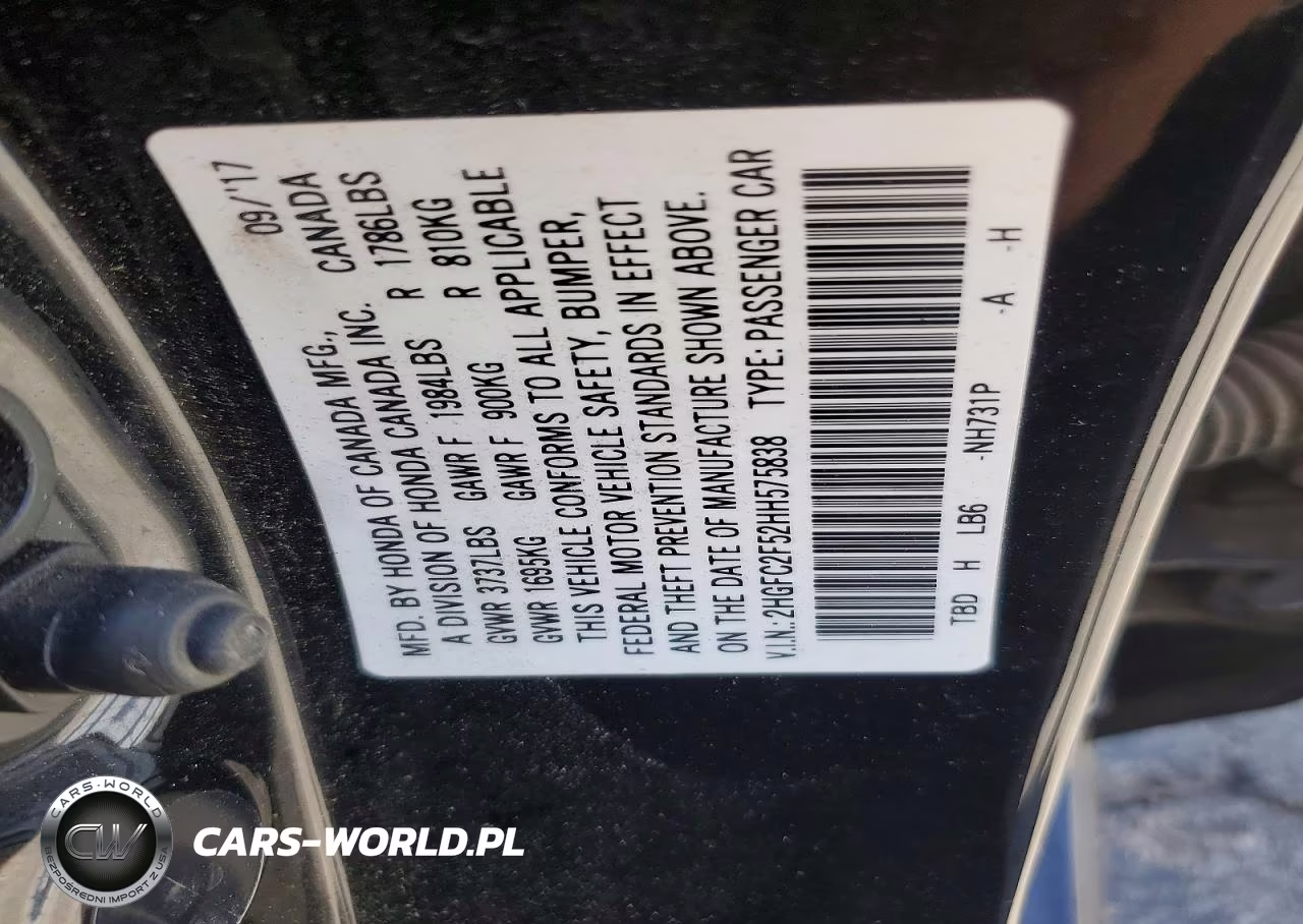 2017 Honda Civic Lx VIN:2HGFC2F52HH575838 - 12