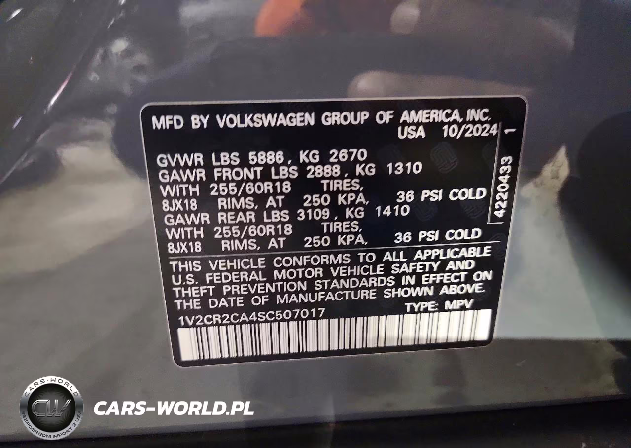 2025 Volkswagen Atlas Peak Edition Se VIN:1V2CR2CA4SC507017 - 13
