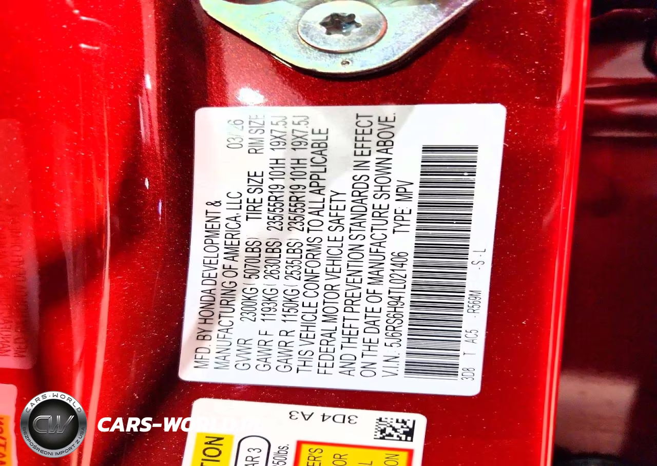 2026 Honda Cr-V Sport Touring VIN:5J6RS6H94TL021406 - 14