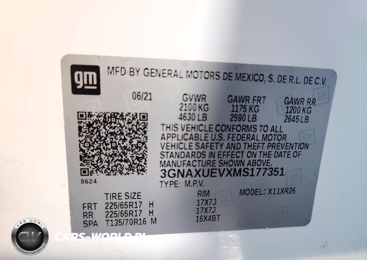 2021 Chevrolet Equinox Lt VIN:3GNAXUEVXMS177351 - 13