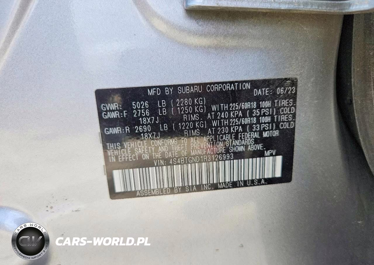 2024 Subaru Outback Limited Xt VIN:4S4BTGND1R3126993 - 13