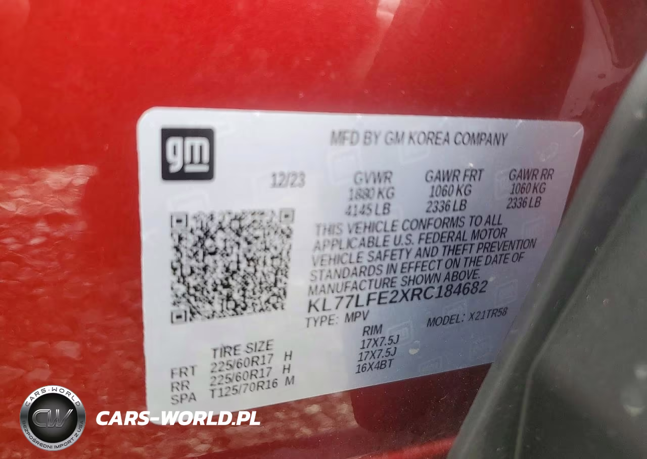 2024 Chevrolet Trax Ls VIN:KL77LFE2XRC184682 - 14