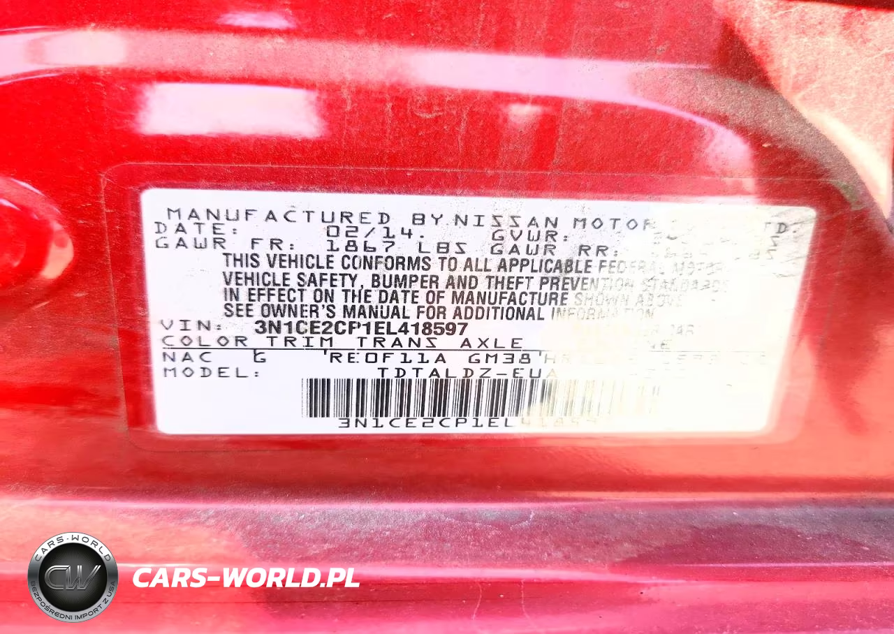 2014 Nissan Versa Note Sv VIN:3N1CE2CP1EL418597 - 12