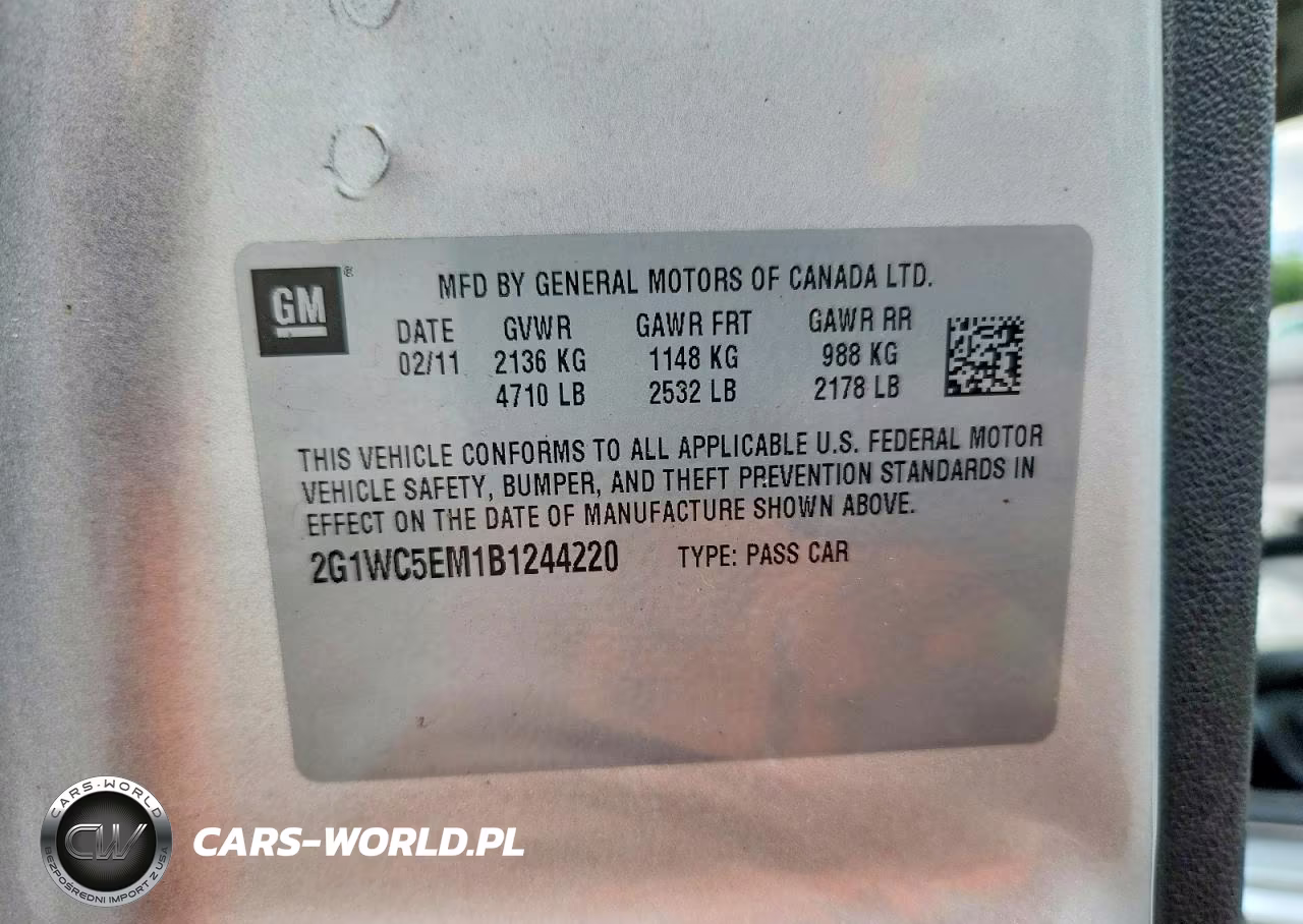 2011 Chevrolet Impala Ltz VIN:2G1WC5EM1B1244220 - 12