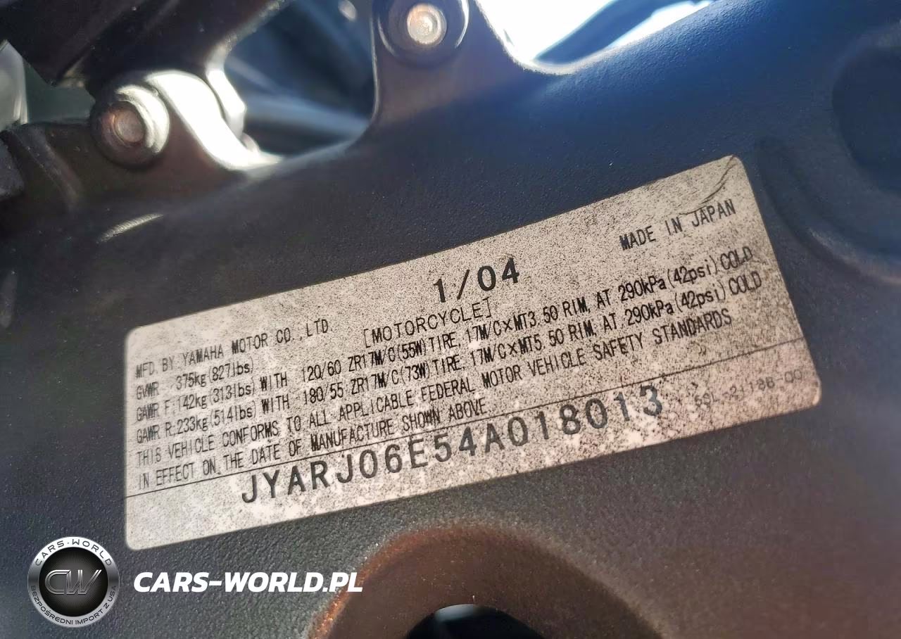 2004 Yamaha Yzfr6 L VIN:JYARJ06E54A018013 - 10