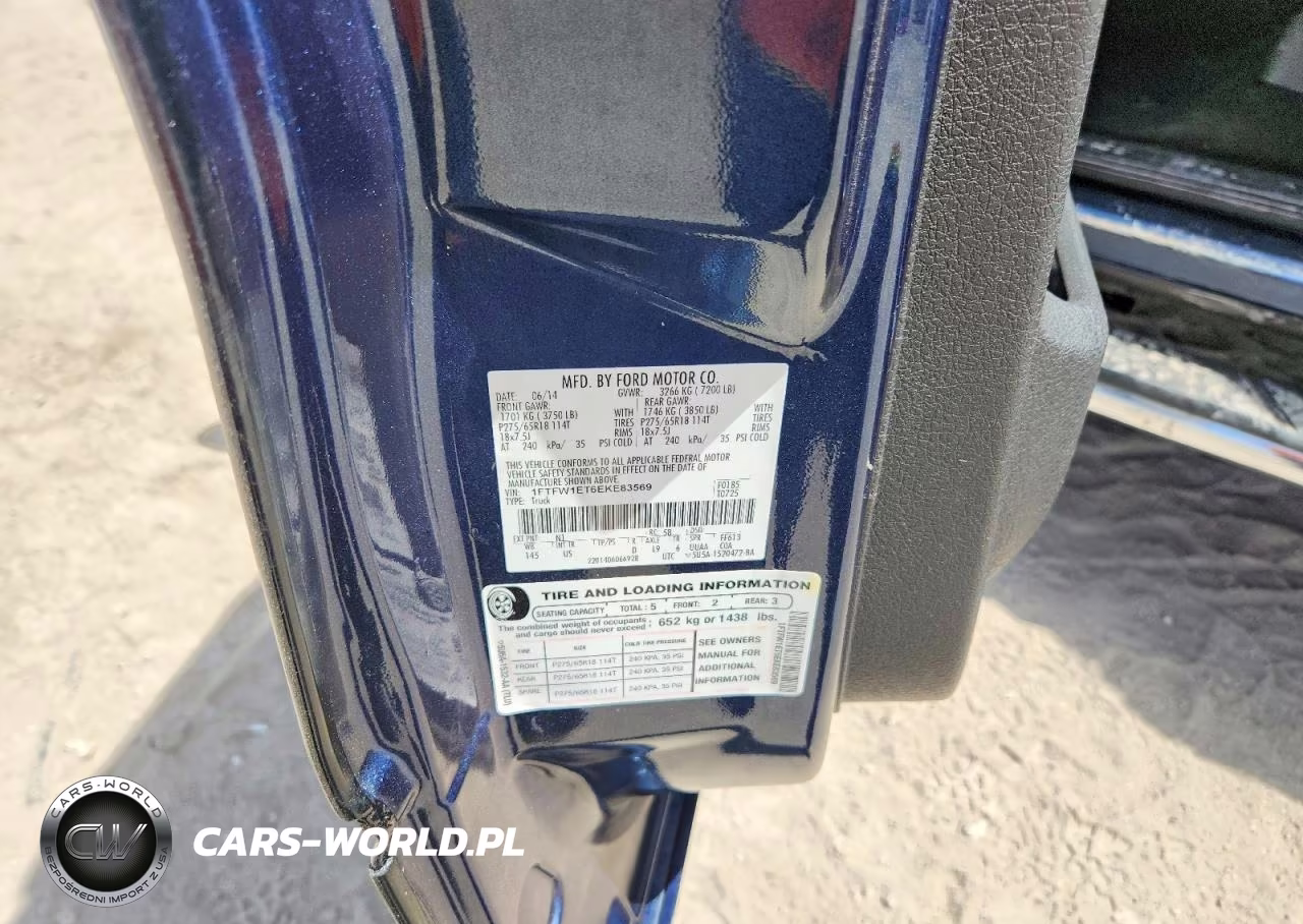 2014 Ford F150 Supercrew VIN:1FTFW1ET6EKE83569 - 12