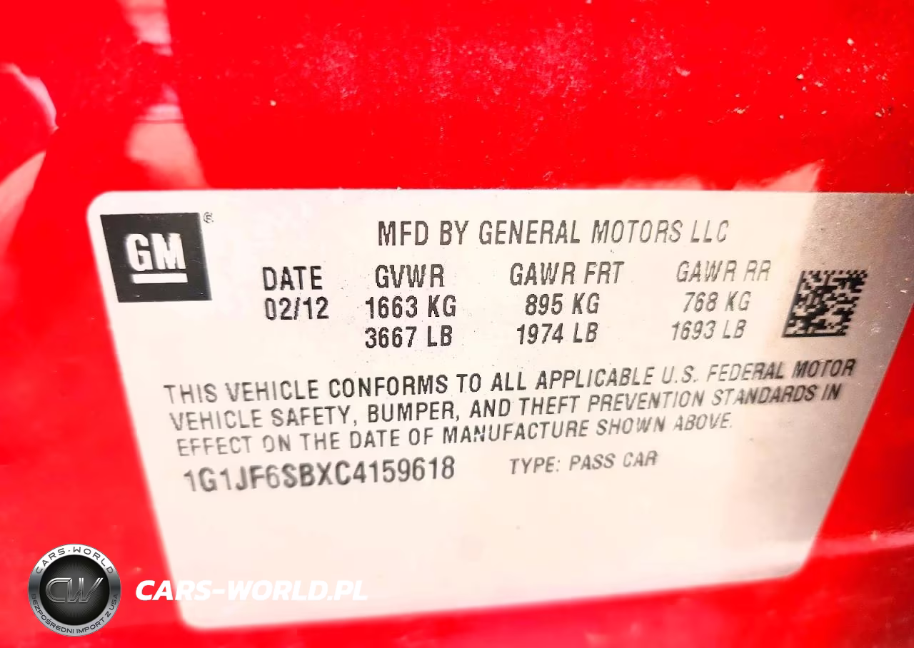2012 Chevrolet Sonic Ltz VIN:1G1JF6SBXC4159618 - 13