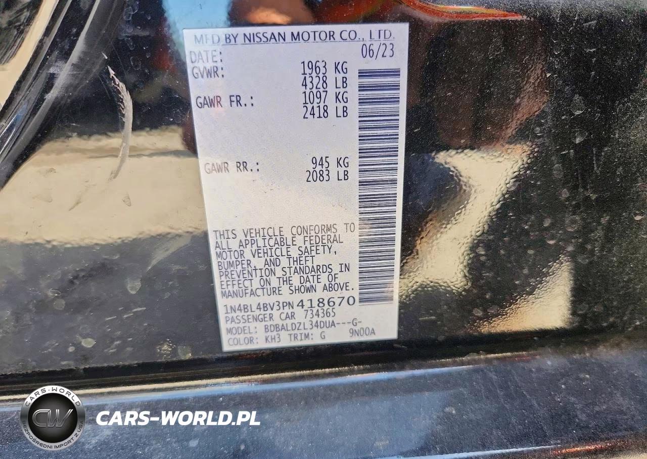 2023 Nissan Altima S VIN:1N4BL4BV3PN418670 - 13