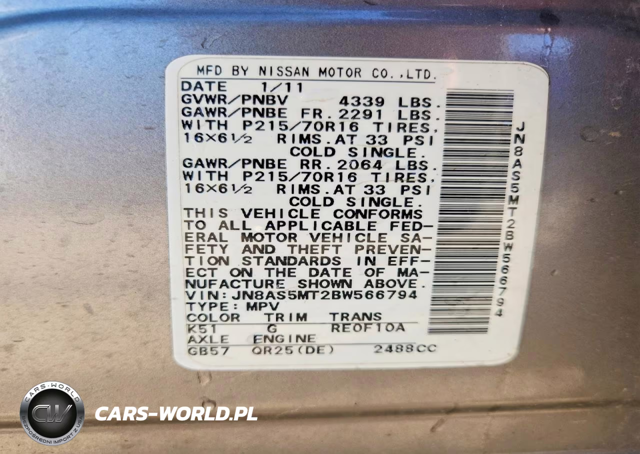 2011 Nissan Rogue S VIN:JN8AS5MT2BW566794 - 12