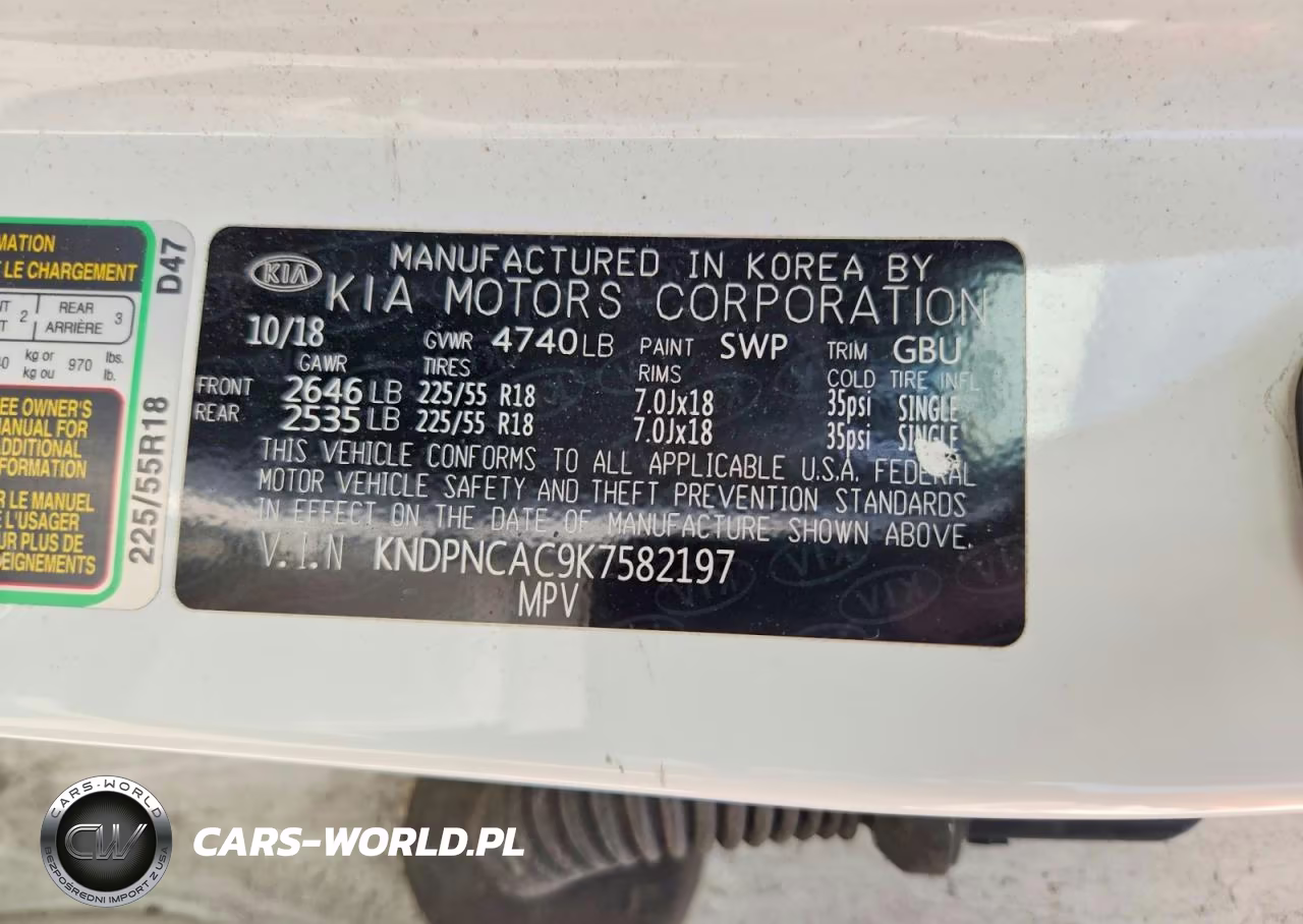 2019 Kia Sportage Ex VIN:KNDPNCAC9K7582197 - 13