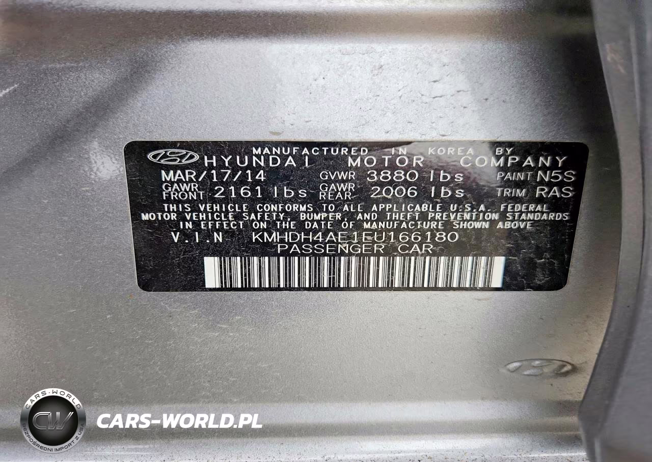 2014 Hyundai Elantra Se VIN:KMHDH4AE1EU166180 - 12