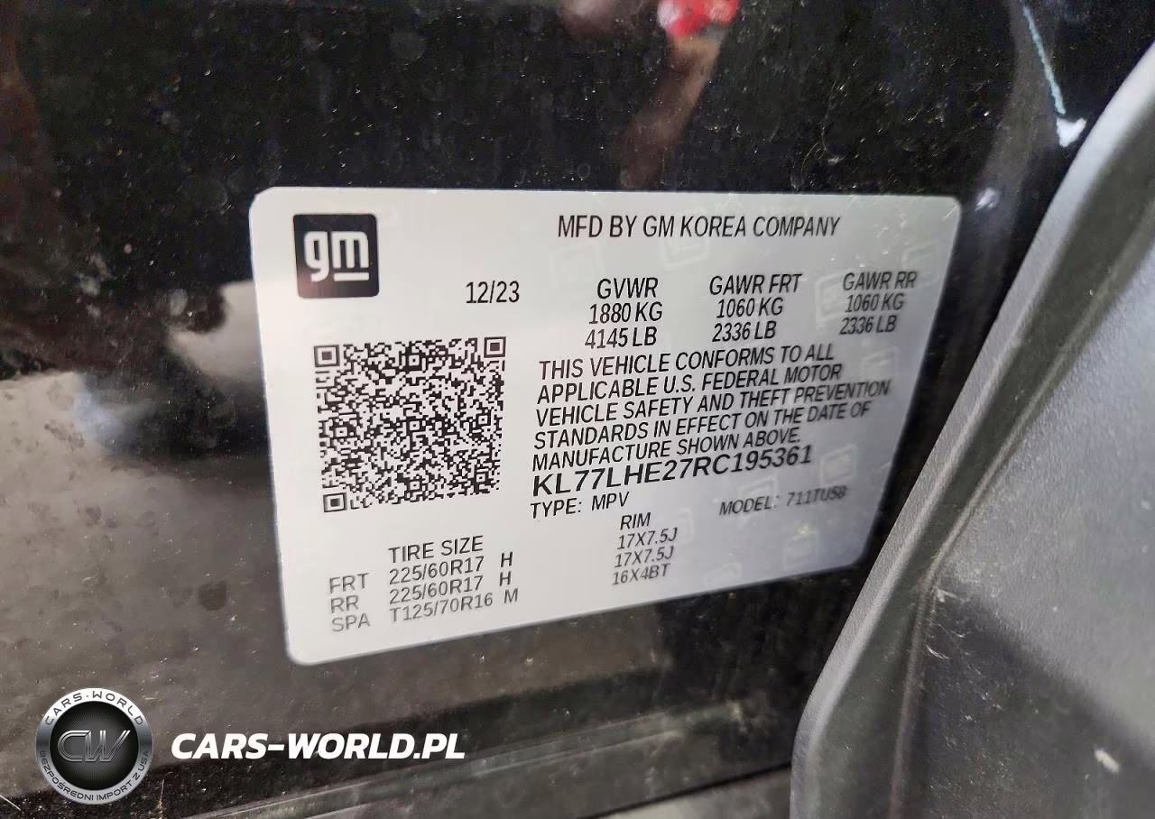 2024 Chevrolet Trax 1Lt VIN:KL77LHE27RC195361 - 13