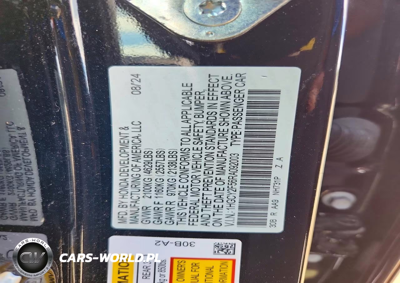 2024 Honda Accord Hybrid Sport VIN:1HGCY2F56RA092003 - 12