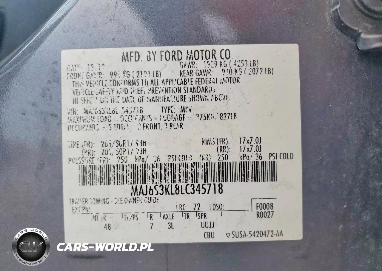 2020 Ford Ecosport Titanium VIN:MAJ6S3KL8LC345718 - 13