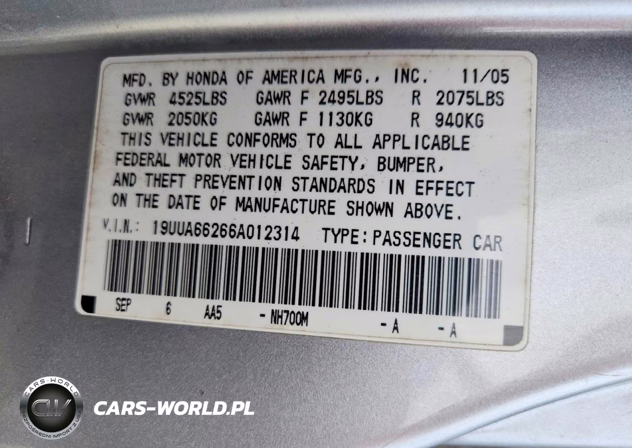 2006 Acura 3.2Tl VIN:19UUA66266A012314 - 13