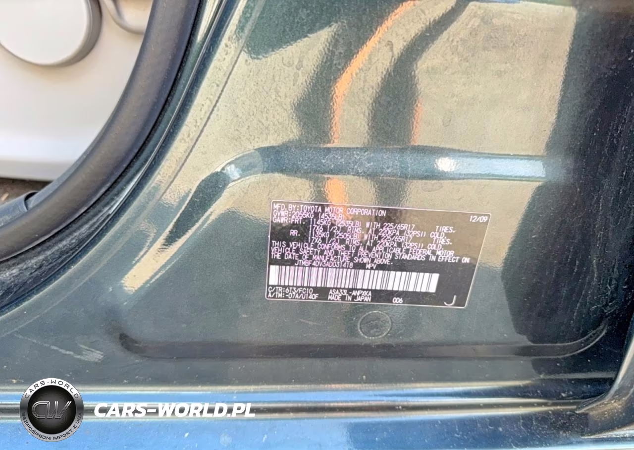 2010 Toyota Rav4 Base VIN:JTMBF4DV3AD031418 - 10