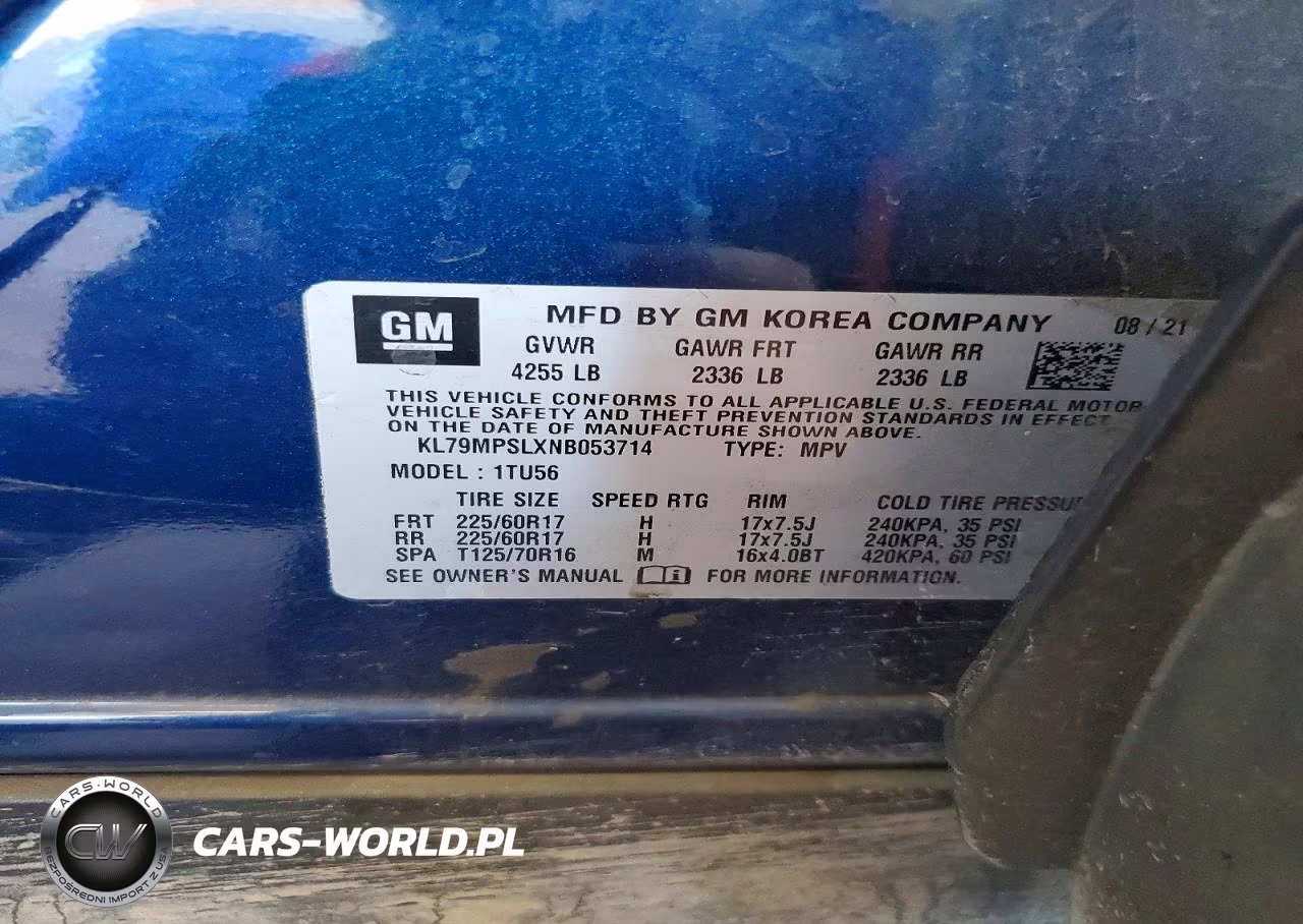 2022 Chevrolet Trailblazer Lt VIN:KL79MPSLXNB053714 - 14