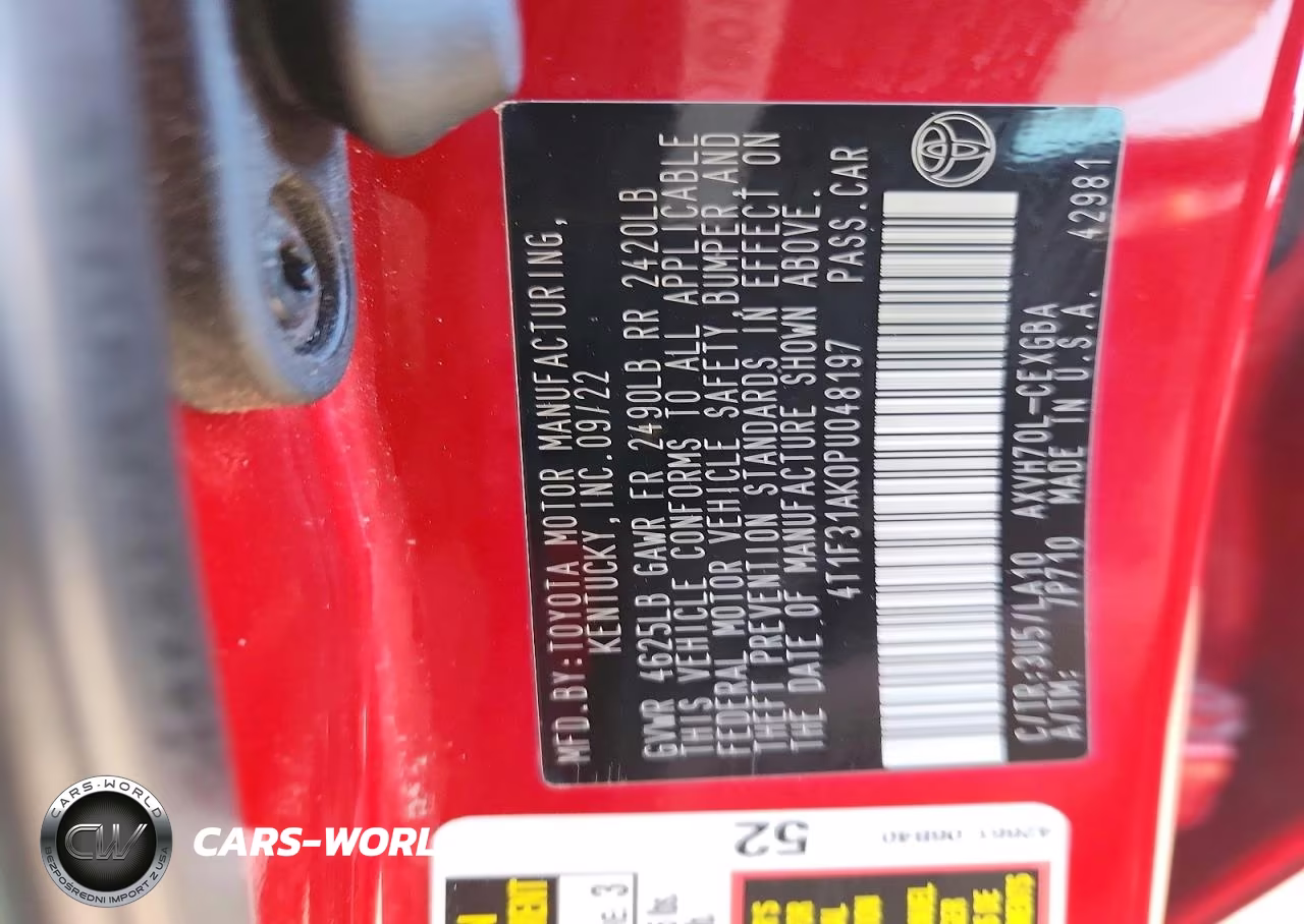 2023 Toyota Camry Xle VIN:4T1F31AK0PU048197 - 12
