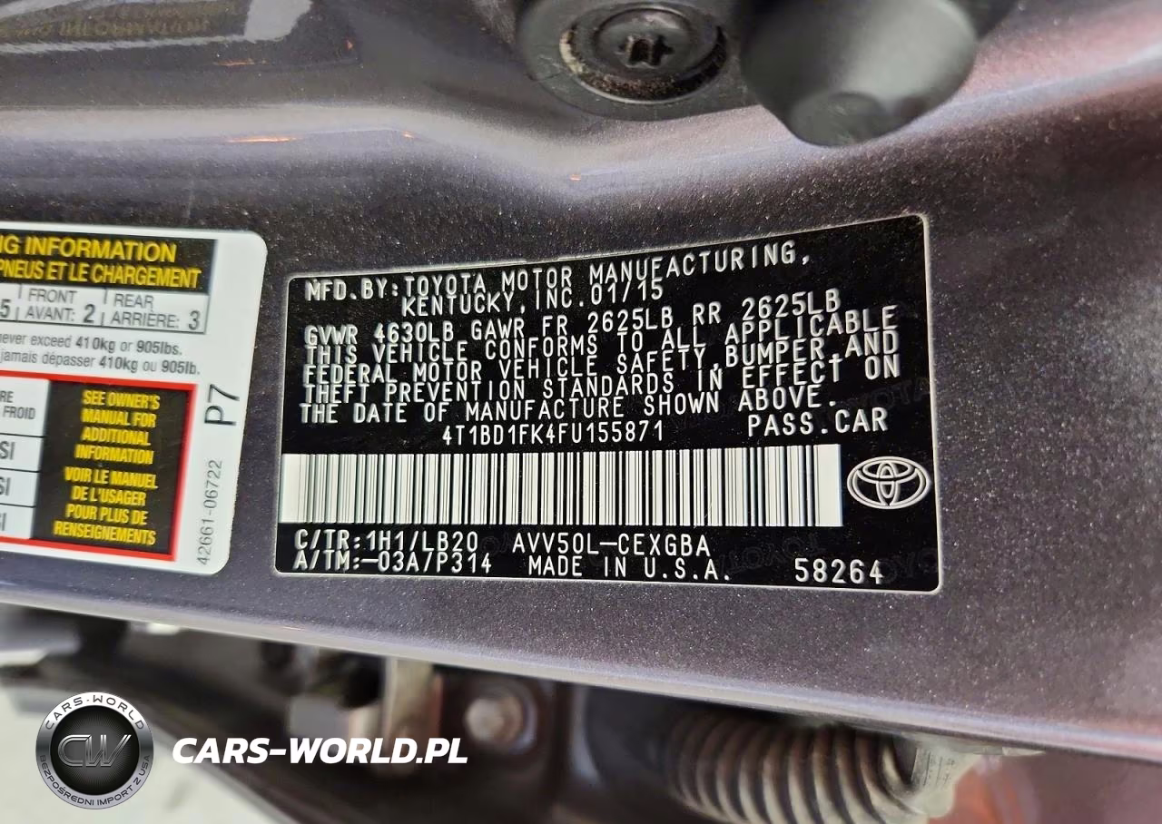 2015 Toyota Camry Hybrid Xle VIN:4T1BD1FK4FU155871 - 12