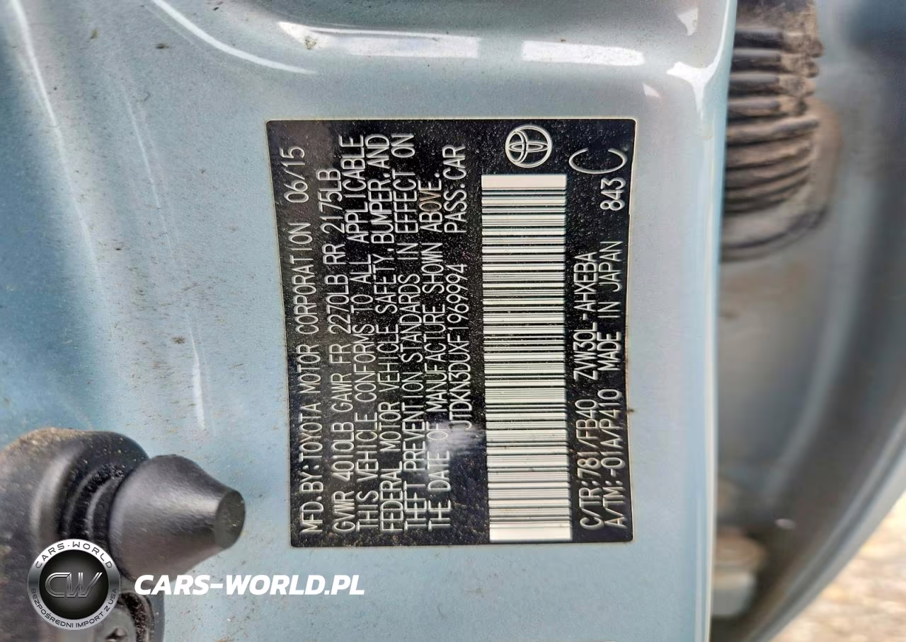 2015 Toyota Prius Two VIN:JTDKN3DUXF1969994 - 12
