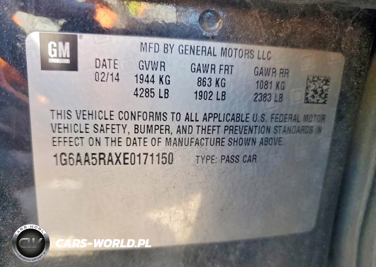 2014 Cadillac Ats VIN:1G6AA5RAXE0171150 - 12