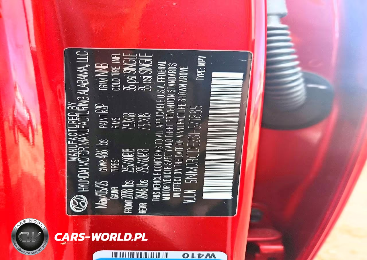 2025 Hyundai Tucson Sel VIN:5NMJBCDE2SH571885 - 13