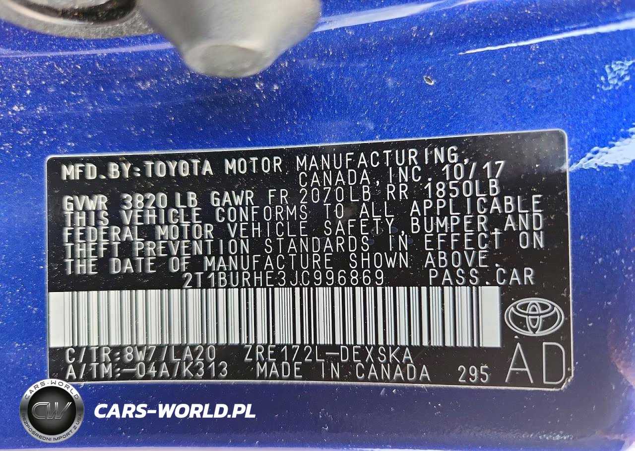2018 Toyota Corolla Xse VIN:2T1BURHE3JC996869 - 12
