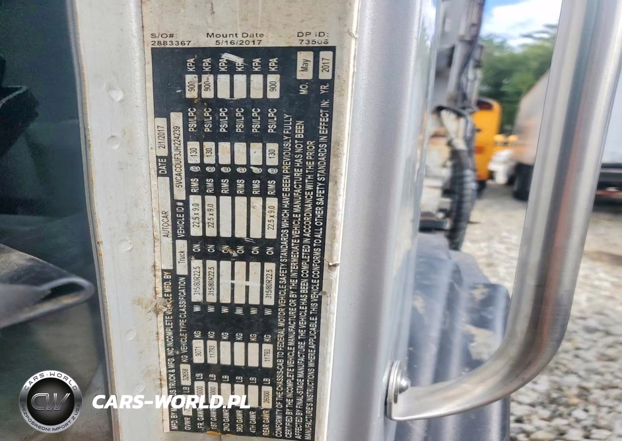 2018 Autocar Xpeditor Refuse Truck VIN:5VCACDUF3JH224239 - 11