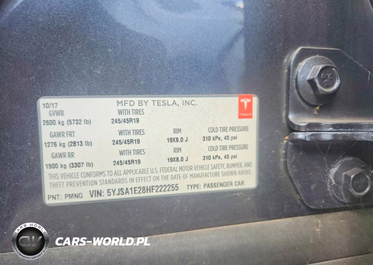 2017 Tesla Model S VIN:5YJSA1E28HF222255 - 12