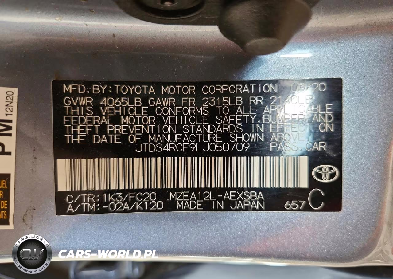 2020 Toyota Corolla Se VIN:JTDS4RCE9LJ050709 - 12