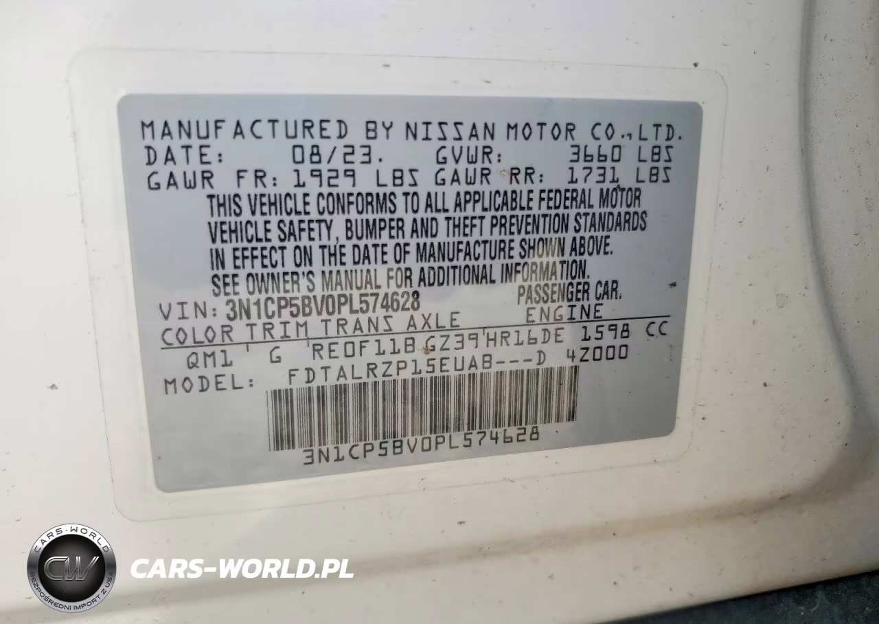2023 Nissan Kicks S VIN:3N1CP5BV0PL574628 - 13