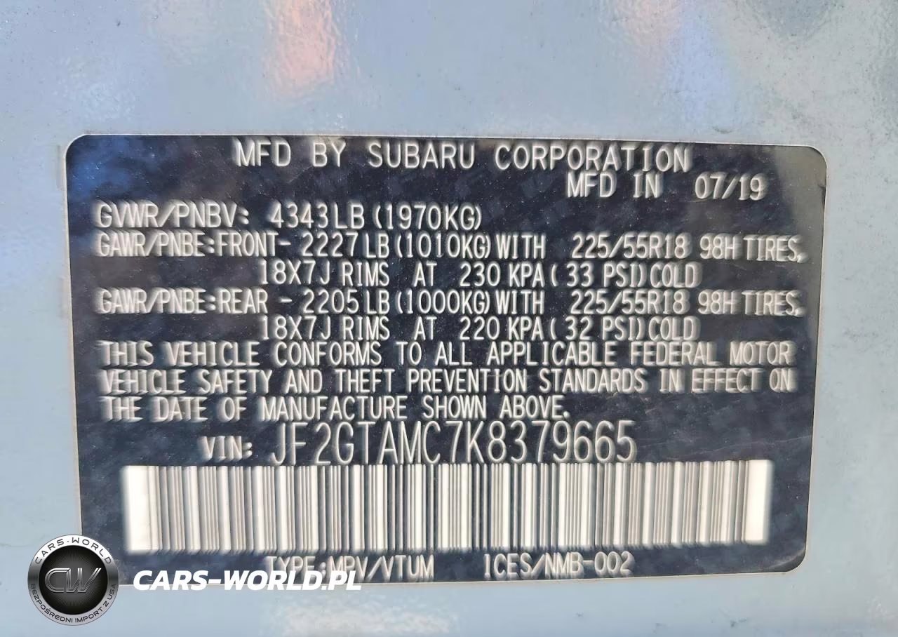 2019 Subaru Crosstrek Limited VIN:JF2GTAMC7K8379665 - 13